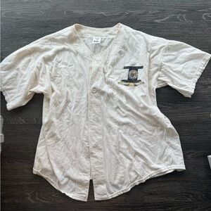Vintage White Graphic Baseball Shirt